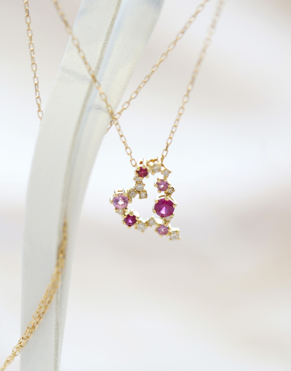 Heart-shape Fantastic Ruby Necklace