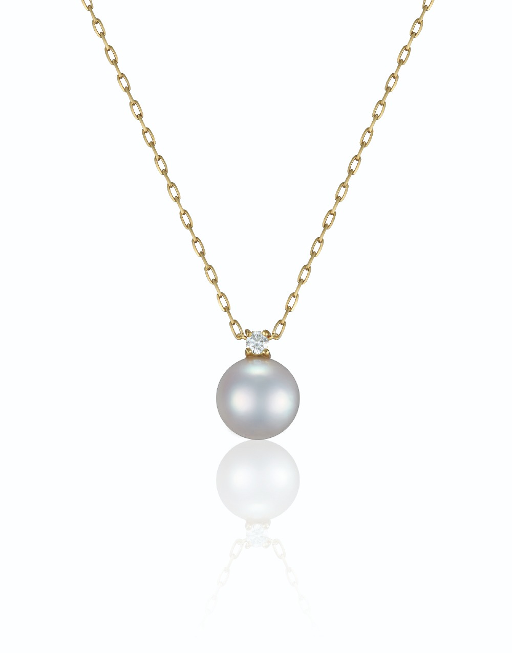 브쥬 Akoya Pearl &amp; Diamond Necklace
